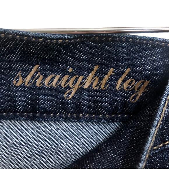 7 For All Mankind Straight Leg Dark Wash Low Rise Jeans Size 26 - Picture 3 of 7
